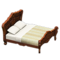 Elegant Bed (Brown - White with Stripe) NH Icon.png