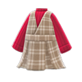 Checkered Jumper Dress (Red) NH Storage Icon.png