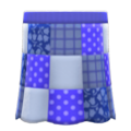 Patchwork Skirt (Blue) NH Icon.png