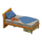 Sloppy Bed (Natural Wood - Navy Blue) NH Icon.png