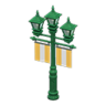 street lamp with banners
