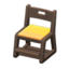 Writing Chair (Dark Brown - Yellow)