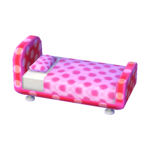 Polka-Dot Bed (Peach Pink - Peach Pink) NL Model.png