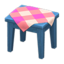 Wooden Mini Table (Blue - Pink)