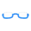 Bottom-rimmed glasses's Blue variant