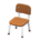 School Chair's Brown & White variant