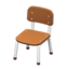 School Chair (Brown & White)