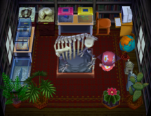 Derwin's house interior in Animal Crossing
