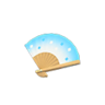 sky-blue folding fan