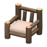log chair
