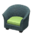 Rattan armchair's Gray variant