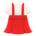 Skirt with Suspenders's Red variant