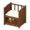 Baby Bed (Dark Wood - Plain White) NH Icon.png
