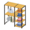 Midsized Clothing Rack (Natural Wood - Cute Clothes) NH Icon.png