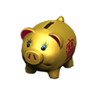 golden piggy bank