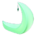 Crescent-moon chair's Green variant
