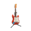 Rock Guitar (Fire Red - Handwritten Logo)