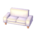 Minimalist sofa's Ivory variant