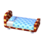 polka-dot bed