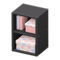 Upright Organizer (Black - Pastel Flowers) NH Icon.png
