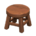 Wooden stool's Dark wood variant