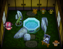 Otis's house interior in Animal Crossing