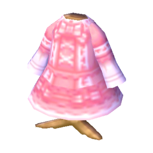 Pink Lace-Up Dress NL Model.png