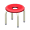 Donut Stool (White - Red) NH Icon.png