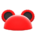 Flashy round-ear animal hat's Red variant
