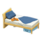 Sloppy Bed (Light Wood - Navy Blue) NH Icon.png