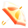 orange umbrella