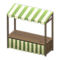 Stall (Dark Brown - Green Stripes) NH Icon.png