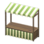 Stall (Dark Brown - Green Stripes)