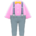 Suspender Outfit's Pink variant