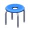 Donut Stool (Silver - Blue) NH Icon.png