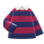 Thick-Stripes Shirt (Rose Red & Navy) NH Icon.png