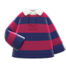 Thick-Stripes Shirt (Rose Red & Navy) NH Icon.png