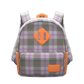 Checkered Backpack (Gray) NH Icon.png