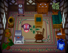 Cupcake's house interior in Animal Crossing