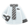 Work Shirt (White-Striped Necktie) NH Icon.png