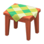 Wooden Mini Table (Cherry Wood - Green)