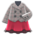 Peacoat-and-skirt combo's Red variant