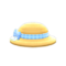 Ribboned Straw Hat (Light Blue) NH Icon.png