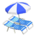 Beach Chairs with Parasol's Blue variant