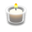 glass holder with candle