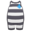 Horizontal-Striped Wet Suit