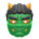 Horned-ogre mask's Green variant