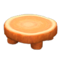 Log Round Table (Orange Wood - None) NH Icon.png
