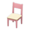 Simple Chair (Pink - White) NH Icon.png