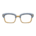 Squared browline glasses's Gray variant